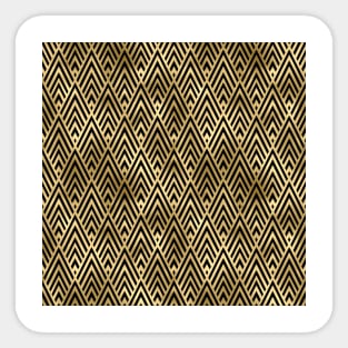 Diamond Chevrons in Black and Gold Vintage Faux Foil Art Deco Vintage Foil Pattern Sticker